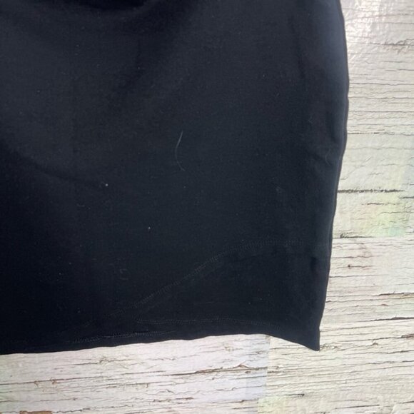 Aritzia Talula Primrose Faux Wrap Pull On Ponte Black Mini Skirt size small - Picture 2 of 6
